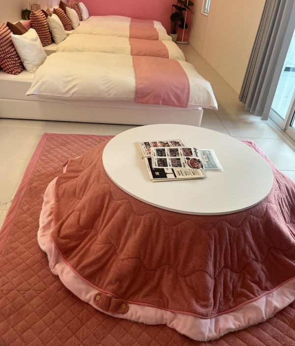 【日帰り個室バーベキュープラン】ピンク（こたつ・ベッド付き個室）¥1,100～